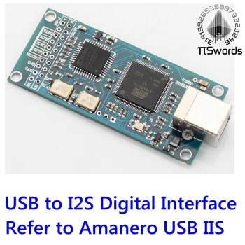 Piswords APARELHAGEM hi-fi Combinação 384 USB para I2S Interface Digital Consulte Amanero USB Suporte IIS DSD512 de 32 bits 384 K I2S Saída de Áudio