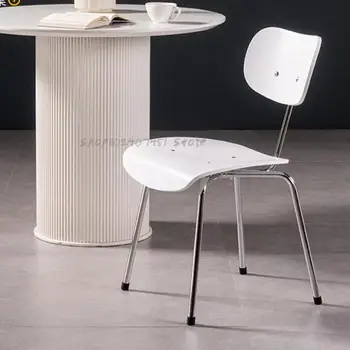 Nordic de ferro cadeira de jantar design minimalista ao chá de leite de loja café restaurante retro medieval encosto em casa adultos