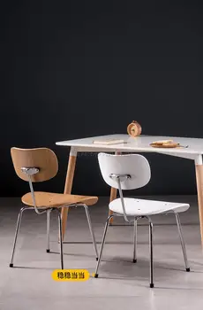 Nordic de ferro cadeira de jantar design minimalista ao chá de leite de loja café restaurante retro medieval encosto em casa adultos
