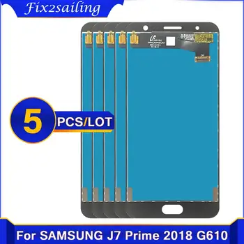 5 Peça NOVA de LCD Para Samsung Galaxy J7P J7 Primeiro-G610 G610M G610F G610Y tela LCD Touch conjunto do Digitador da Tela de 5.5