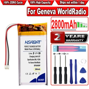 HSABAT 2800mAh DAB Digital BPS454094P Bateria para Genebra WorldRadio