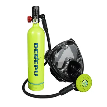 DEDEPU S5000 de Mergulho Tanque de Oxigênio Mergulho de Cilindro Respirador Mergulho Tanque de 1L Equipamento de Snorkeling Bomba de Mão