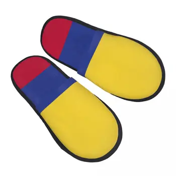 Peles Chinelo Para Mulheres Moda Masculina Fofo Inverno Quente Chinelos De Quarto Colômbia Bandeira Casa De Sapatos