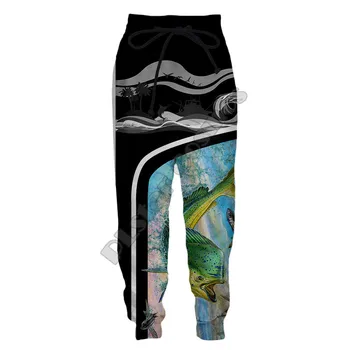 Moda masculina de pesca série de camuflagem de rua, hip-hop Harajuku calças esportivas impressos em 3D homens/mulheres de calças de jogging Divertido calças