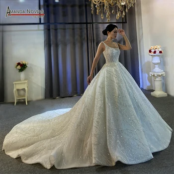 Amanda Novias Real fotos do vestido de noiva de alta qualidade de 100% personalizado vestido feito