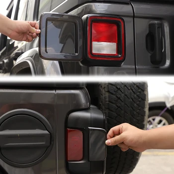 ABS do Carro de Trás da Luz da Cauda da Lâmpada Capuzes Decoração de Capa de Adesivos para Jeep Wrangler JL 2018 Para a Lâmpada do Halogênio de Acessórios do Exterior