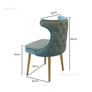 Minimalista, Moderno E Cadeiras De Jantar Nórdicos Criativo Encosto De Lazer, Cozinha Cadeira De Jantar Mobiliário Doméstico Almofada Macia Cadeiras