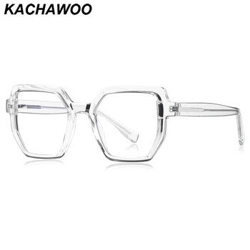 Kachawoo grande armação de óculos quadrado de luz azul bloqueio de mulheres negras do hexágono tr90 de acetato de moda de óculos de armação de homens de estilo Europeu