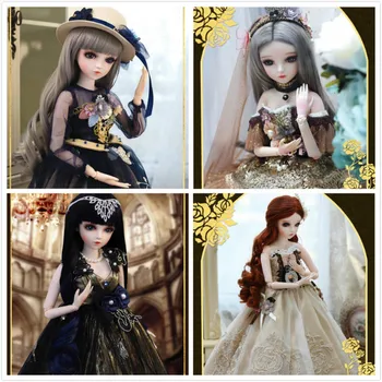 1/3 BJD Boneca 60cm feminino, Plástico comum móveis de boneca inclui a boneca com roupas e sapatos 20326