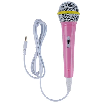 FooHee Crianças Microfone do Karaoke Inteligente de Ajuste de Projeto de Redução de Ruído Anti-interferência Bonito 3,5 mm P1