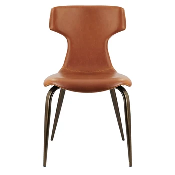 Designer, Sala De Jantar Com Cadeiras Modernas, Simples Homestay Mobiliário Cadeira Norte De Couro Cozinha Lazer Cadeira Estilo Italiano