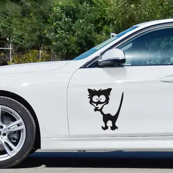 Impermeável Engraçado Gato Padrão De Estilo Carro De Guarnição Adesivo Veículo, Acessórios De Decoração
