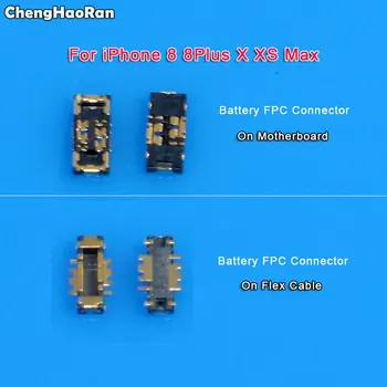 ChengHaoRan 1Piece Interior FPC Conector da Bateria de Contato Titular Para o iPhone 8 Plus X XR XS Max Na Lógica placa-Mãe do cabo do Cabo flexível
