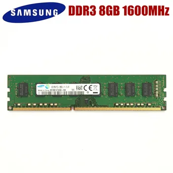 Samsung 8GB DDR3 PC3 PC3L 12800U DDR3 1600MHZ Desktop RAM ambiente de Trabalho memória de 8GB PC3 PC3L 12800U DDR3 1600 MHZ