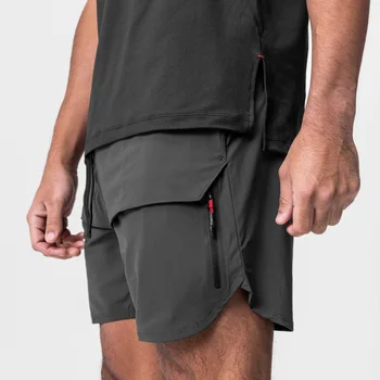2023 Verão de Homens de Esportes de Shorts Soltos Execução de Fitness Tecido de secagem Rápida de Poliéster PantsGym Formação de Jogging Shorts