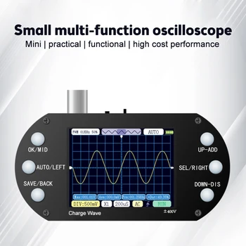 Digital Osciloscópio Portátil De 2,5 MHz Taxa de Amostragem de 500 khz de largura de Banda Oscillometer de Onda/Onda Quadrada/Metade de Onda de 2,4 polegadas TFT