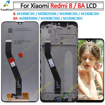 Para Xiaomi Redmi 8A Tela LCD Touch screen Digitador MZB8458IN com a Montagem de Substituição Para Redmi 8 LCD M1908C3IC MZB8255IN