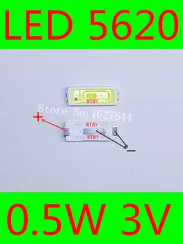50Pcs SEUL LED 5620 luz de fundo De 0,5 W 3V PARA TV LCD de reparação Legal de TV branco do diodo emissor de luz