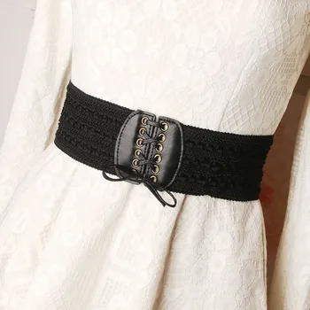 70cm Moda Feminina Preto com Cinto de Ampla Cintura Elástica do Estiramento Cinto para as Mulheres Cinch Cintura Vestido de Casaco de Acessórios de Vestuário