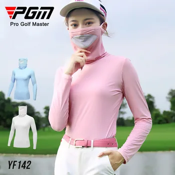 PGM Verão, o Protetor solar de Golfe feminino Protetor solar Subpêlo Mulher de Gelo Seda Roupas com Máscara