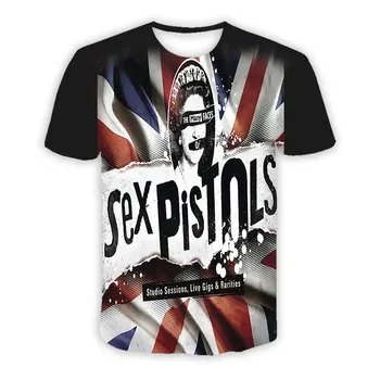 CAVVING Impressos em 3D banda de Rock Sex Pistols Casual T-shirts Hip Hop T-Shirts Estilos de Harajuku Tops Roupas para Homens/mulheres