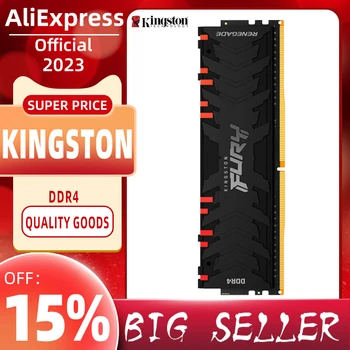 Kingston FÚRIA Renegade DDR4 RGB RAM de 8GB 16GB 32GB Até 3600MHz Kingston Memória PC Desktop Apoio LGA1700 4AM placa-Mãe XMP
