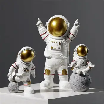Resina Astronauta Modelo de 1pcs Astronauta Figura Estátua Criativo Brinquedo Educativo do ambiente de Trabalho a Decoração Home Bonito Astronauta Decoração