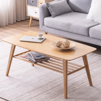 Sala de estar, Mesa de Café, coloque as Pernas de Madeira de Bambu Design Moderno Centro de Mesa Corredor Engrossar Meubles De Salão de Móveis de ZZ50CJ