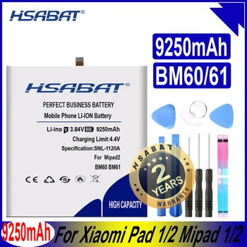 HSABAT 9250mAh BM60 BM61 Bateria para o Xiaomi Mi Pad 1 Mipad 1 A0101 Xiaomi Pad 2 Mipad 2 7.9 polegadas