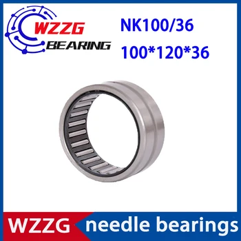 WZZG NK100/36 Rolamento 100*120*36 mm ( 1 PC ) Sólido Gola de Rolamentos de Agulhas Sem Anel Interno NK100/36 NK10036 Rolamento