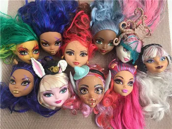 Rara Coleção de Monstros Boneca Cabeça Boa Maquiagem da Boneca Menina Chefe de Vestir DIY Peças de Brinquedos para Crianças de Presente de Natal do Favor de Partido