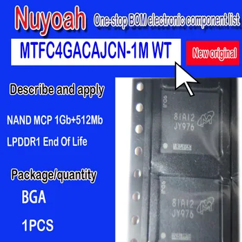 MTFC4GACAJCN-1M WT tela-impresso JY976 de memória flash IC FBGA-153 nova marca original lugar. NAND MCP 1Gb+512Mb LPDDR1 Fim Da Vida