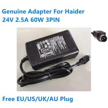 Genuíno 24V 2,5 A 3 HDA60D01-240250 HDAD60W104 Adaptador de CA Para Haider LS LI SHIN LSE9901B2460 Impressora POS Fonte de Alimentação do Carregador