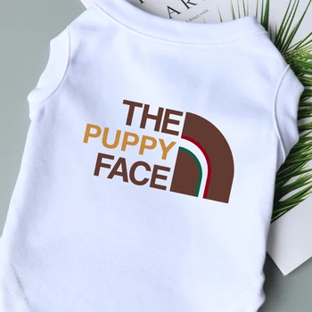 O Cachorro Cara Engraçado Verão Veste Camisa De Roupas De Moda De Algodão York Bulldog Francês Chihuahua Pequeno Médio Raças Qualidade Traje