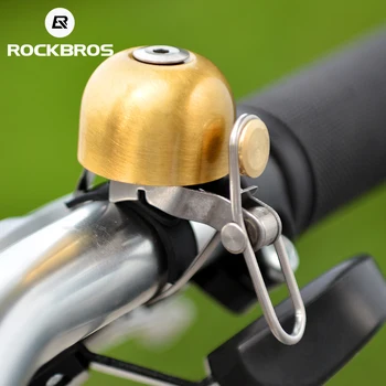 ROCKBROS Bicicleta Retrô Buzina de Bicicleta Vintage Sino de Bronze, Portátil Mini Anel Qualidade de Som Claro MTB Bicicleta de Estrada Acessórios