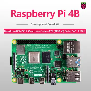 4GB SDRAM Raspberry Pi 4B Modelo BCM2711 Cortex-A72 de 64 bits Quad-core de 1,5 GHz SOC 2.4 e 5.0 GHz WiFi, Bluetooth 5.0 Raspberry PI 4B