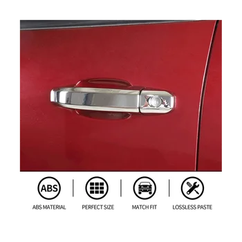 Porta externa Cobre Alça Guarnição Exterior de Acessórios para o Chevy Silverado GMC Sierra 2014-2020 ,ABS Prata