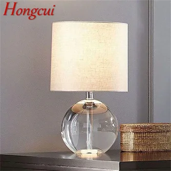 Hongcui Dimmer de Luz da Tabela Contemporâneo, Simples Lâmpada de Mesa Redonda de Cristal LEVOU para Casa, Quarto de Cama, Decoração