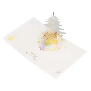 Cristal Cartão de Natal em 3D Cartão de Natal Transparente animal de ESTIMAÇÃO para Presentear