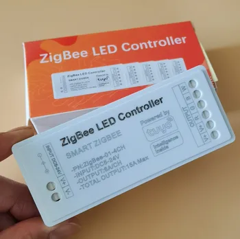 DC 5-24V Tuya Zigbee Smart Controlador Led RGBW Controlador de Vida Inteligente Trabalhar Com Alexa Inicial do Google