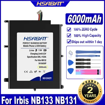 HSABAT 30154200P 6000mAh da Bateria do Portátil para o Irbis NB133 NB131 NB132 7-Fios Plug Linhas NV-2874180-2 Baterias