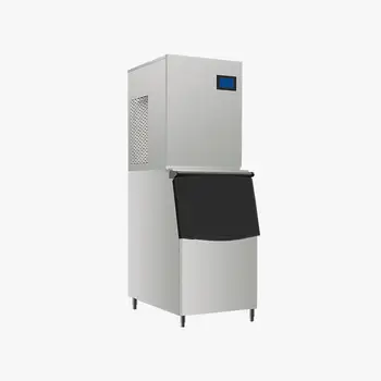 Aço inoxidável+ABS Comercial do Bloco de Gelo, Máquina de Fazer Para Alimentos e Bebidas Loja Ice Maker Uso de Tomada de 200 kg de gelo Por Dia XHJ-200