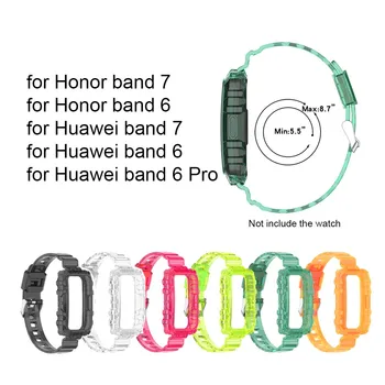 TPU Relógio Pulseira de Banda para Honra Band7/6 Inteligente Bracelete Pulseira de Reparação de Parte Pulseira para Huawei de Banda 7/6Pro/6