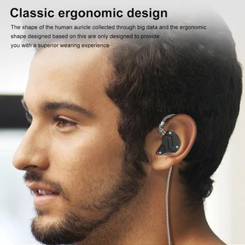KZ ZSN Metal Fones de ouvido tecnologia Híbrida 1BA+1DD hi-fi de Baixo Fones de ouvido Em Ouvido o Monitor de Fones de ouvido Sport Fone de ouvido com Cancelamento de Ruído