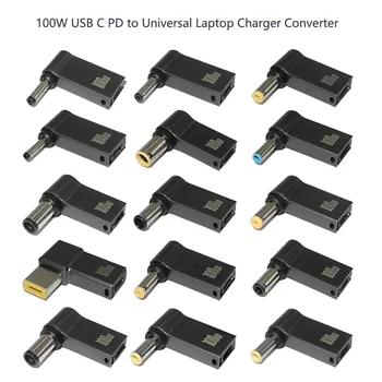 100W USB Tipo C Carregamento Rápido Plugue de Adaptador de Conector Universal USB C Carregador Portátil do Conversor para a Dell, Asus, Hp, Acer, Lenovo