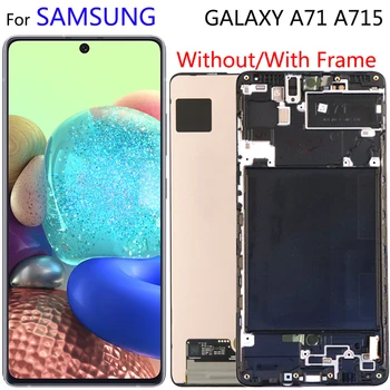 Original AMOLED para Samsung Galaxy A71 de Toque do LCD Tela Digitalizador Assembly para Samsung A715 A715F A715FD Exibição de Peças de Reparo