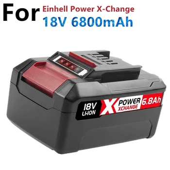 X-Alterar 6800mAh de Substituição para Einhell Potência X Bateria de substituição é Compatível com Todos os 18V Einhell Ferramentas de Baterias com Display de LED