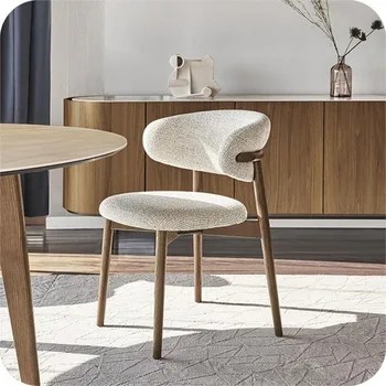 Moderno e Minimalista Madeira de Jantar Cadeiras Design Suave japonês Cadeiras de veludo lombar, Sala de Jantar, sofá Sandalyeler Móveis de Cozinha