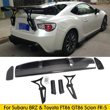 Para a Toyota GT86 FT86 BRZ FR-S GT ASA Traseira do Tronco Spoiler com Suportes de Alumínio com Fibra de Carbono / FRP