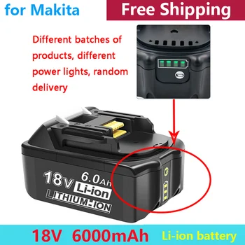 2023 100% Original Makita 18V 6000mAh Recarregável Ferramentas de Potência da Bateria com LED de Substituição do Li-íon LXT BL1860B BL1860 BL1850